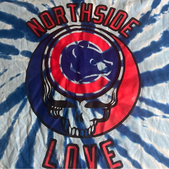 Grateful Dead Chicago Cubs Tye Dye Mens XL T Shirt Northside Love Tee Jerry BLEg - Picture 1 of 6